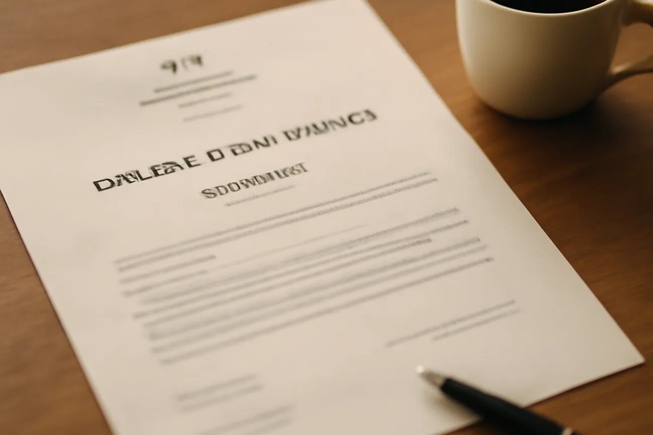 Document d’équivalence de diplôme ENIC-NARIC posé sur un bureau