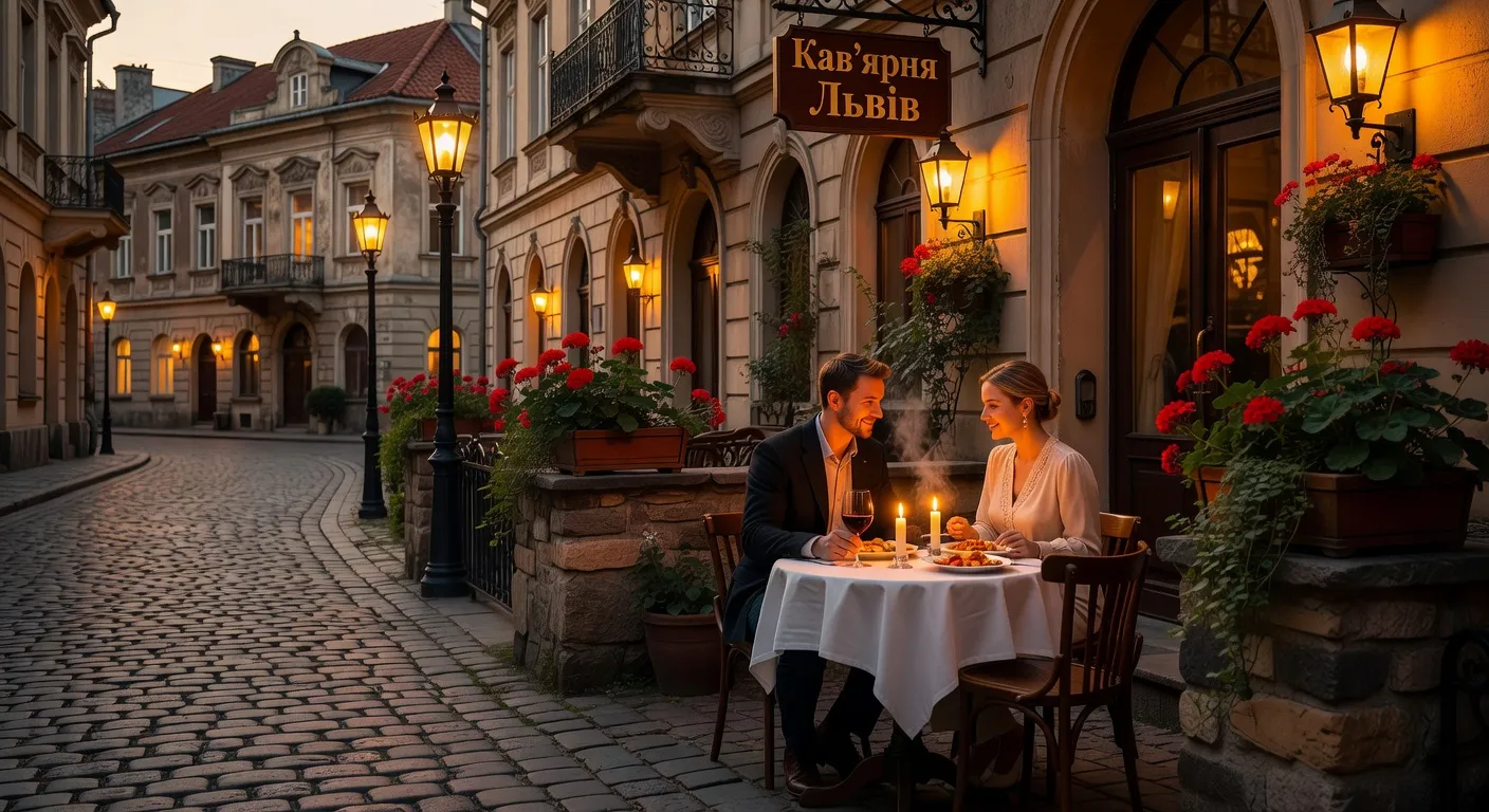 Restaurant a Lviv - rencontre avec une femme ukrainienne