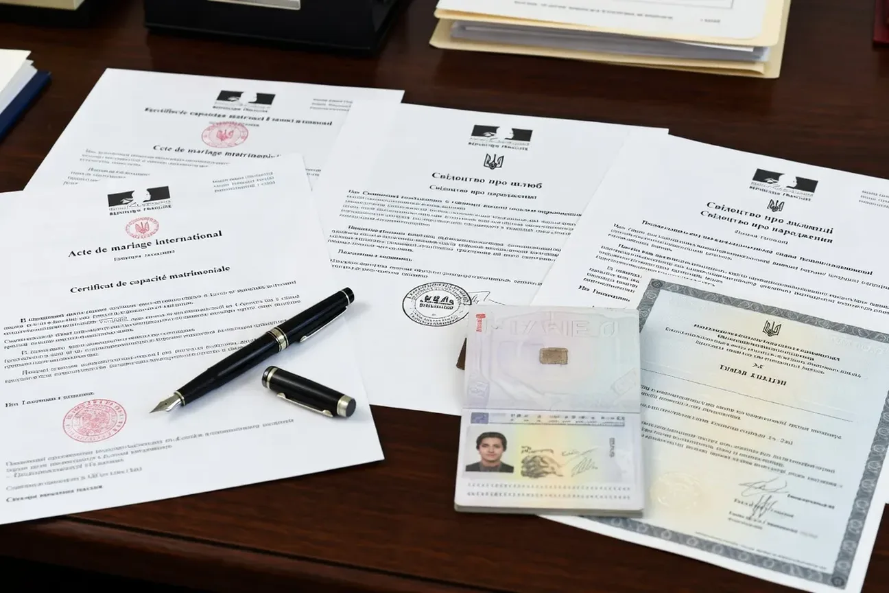 Documents administratifs pour mariage franco-ukrainien