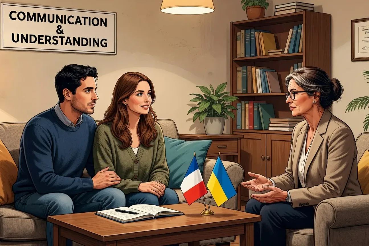 Cabinet de psychologie interculturelle, séances de couple